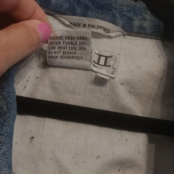 SB ll by Bitterman leather fringe Denim Jacket Vintage BOHO small - Picture 8 of 15